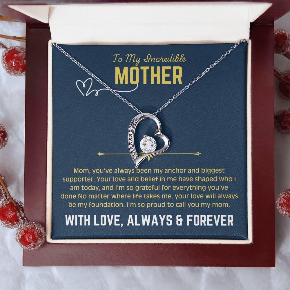 To My Beautiful Mom - Forever Love Necklace 4