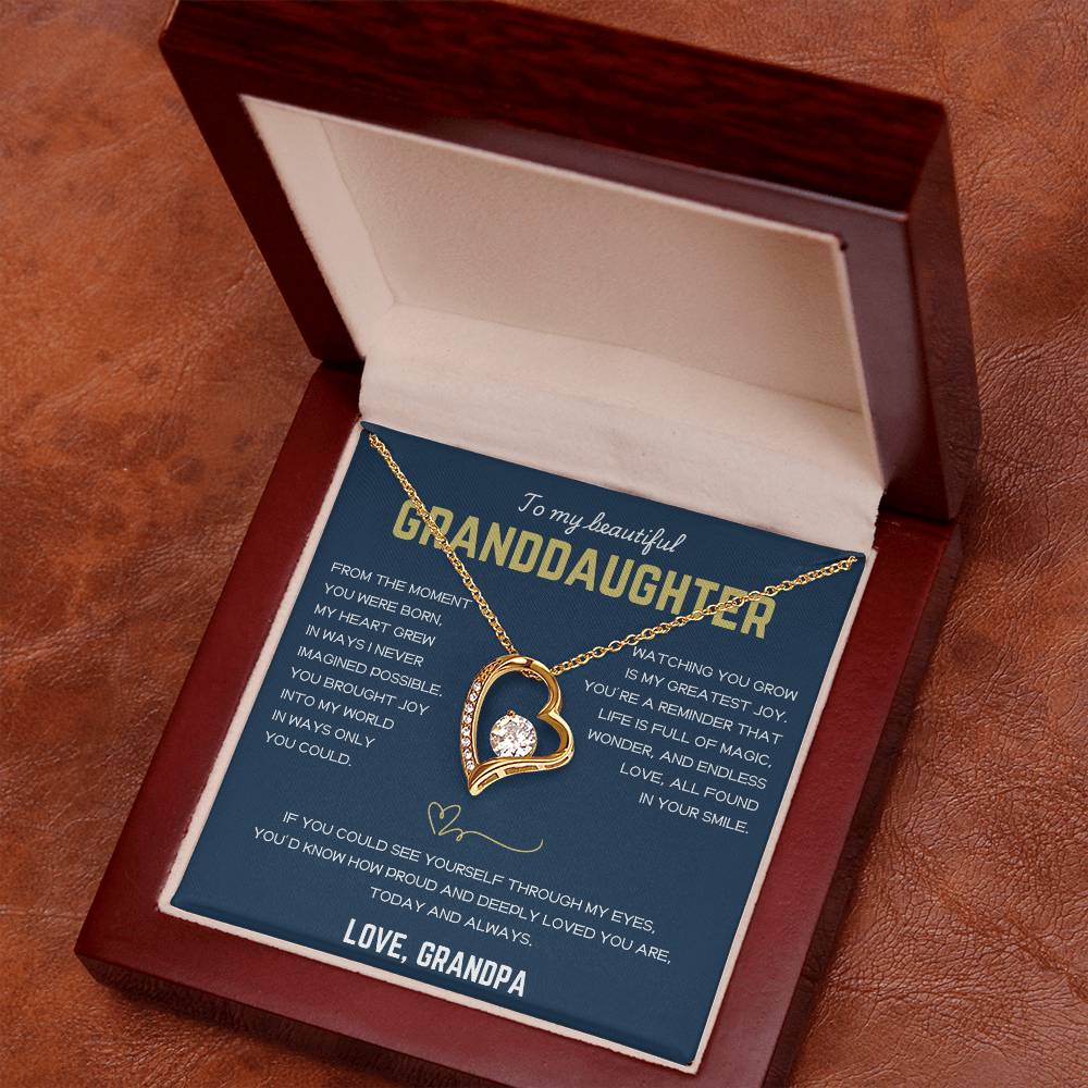 [ALMOST SOLD OUT] To My Beautiful Granddaughter - Forever Love Necklace