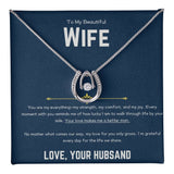 To My Beautiful Wife - Lucky in Love Necklace 5
