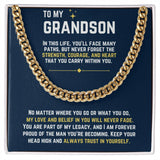 To My Grandson - Cuban Link Chain