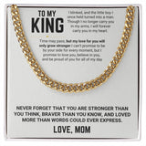 To My Son - Cuban Link Chain 16