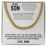 To My Son - Cuban Link Chain 10
