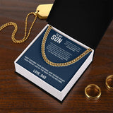 To My Son - Cuban Link Chain 14