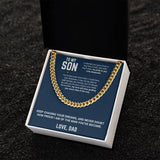 To My Son - Cuban Link Chain 14