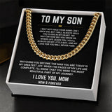 To My Son - Cuban Link Chain 1