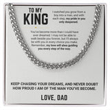 To My Son - Cuban Link Chain 12