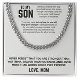 To My Son - Cuban Link Chain 10