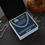 To My Son - Cuban Link Chain 14