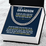 To My Grandson - Cuban Link Chain