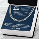 To My Son - Cuban Link Chain 13