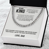 To My Son - Cuban Link Chain 12
