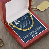 To My Son - Cuban Link Chain 14