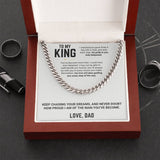 To My Son - Cuban Link Chain 12