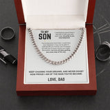 To My Son - Cuban Link Chain 15