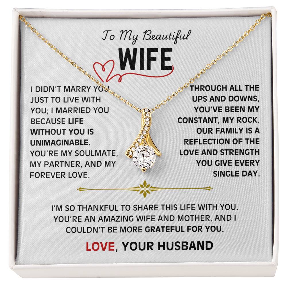 To My Beautiful Wife - Alluring Beauty Necklace 3