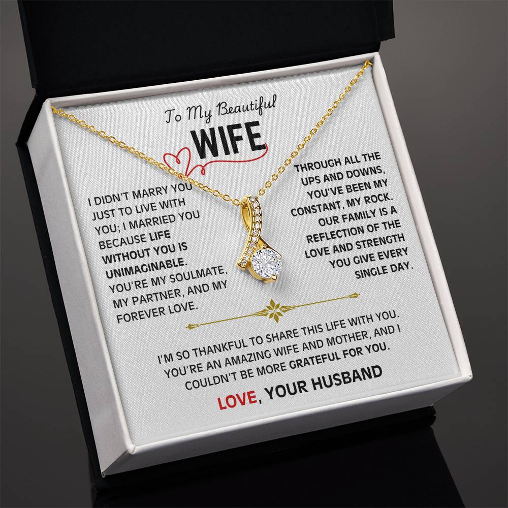 To My Beautiful Wife - Alluring Beauty Necklace 3