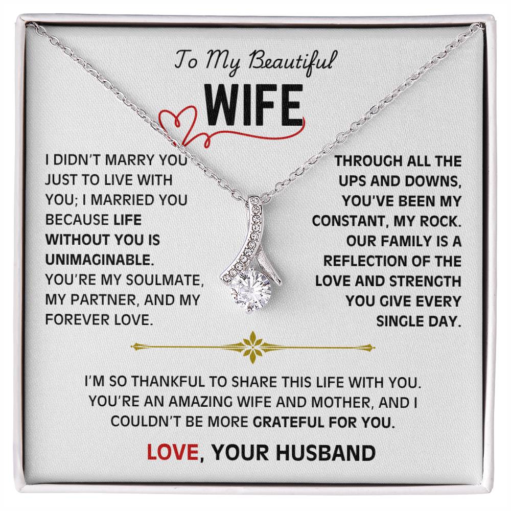 To My Beautiful Wife - Alluring Beauty Necklace 3