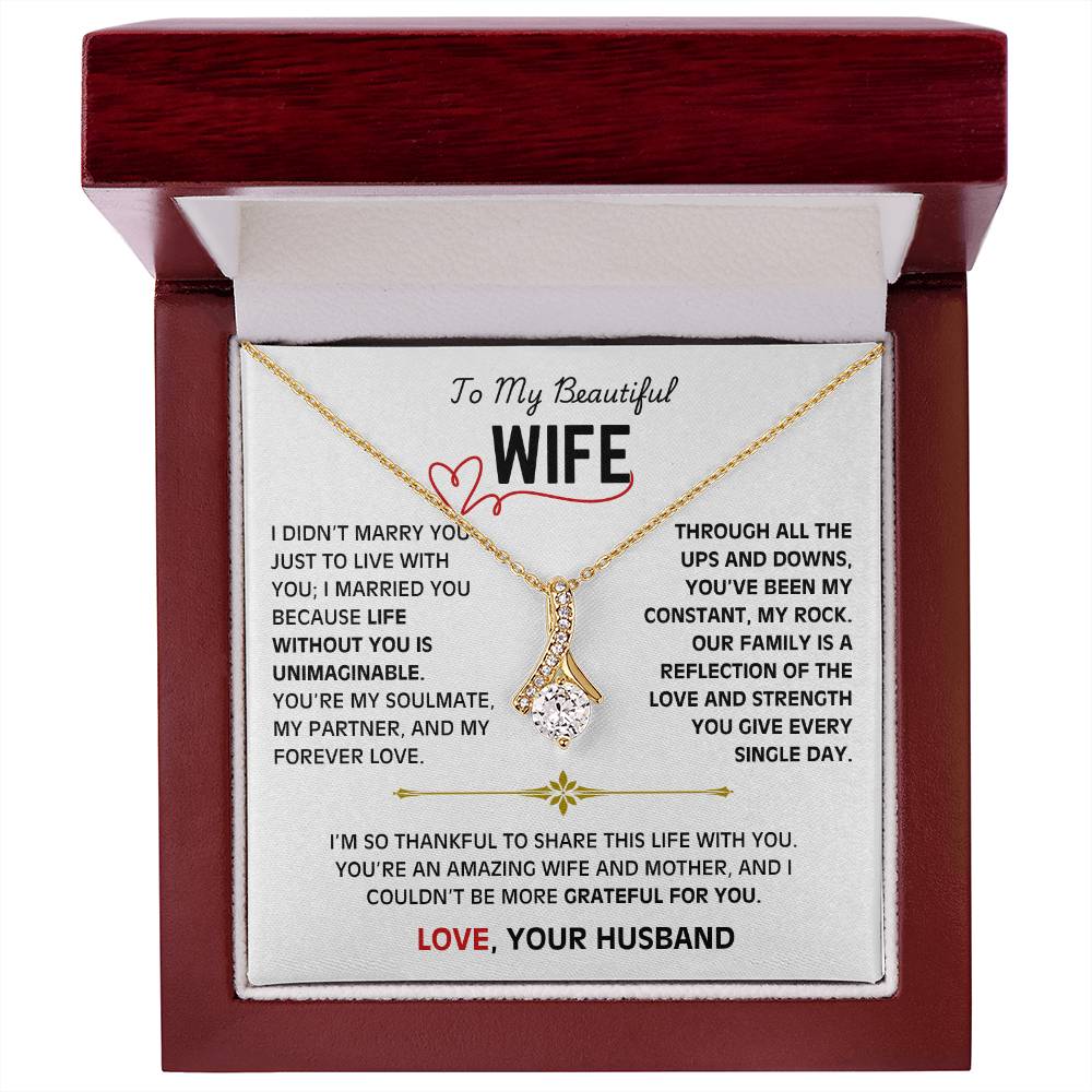 To My Beautiful Wife - Alluring Beauty Necklace 3