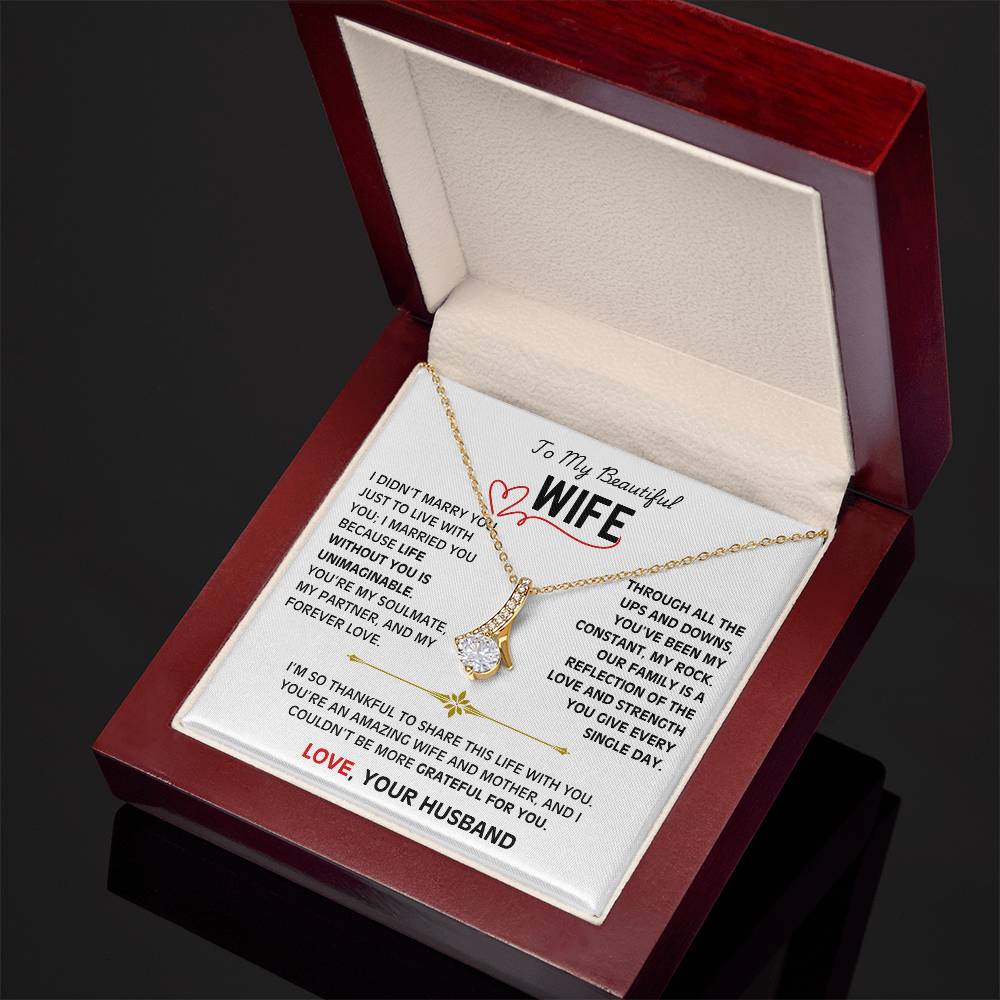 To My Beautiful Wife - Alluring Beauty Necklace 3