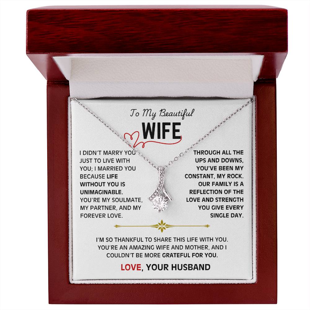 To My Beautiful Wife - Alluring Beauty Necklace 3