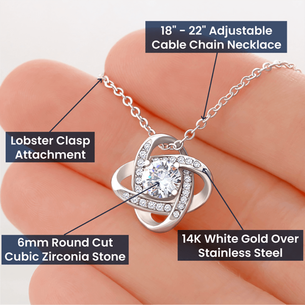 To My Beautiful Wife - Love Knot Necklace
