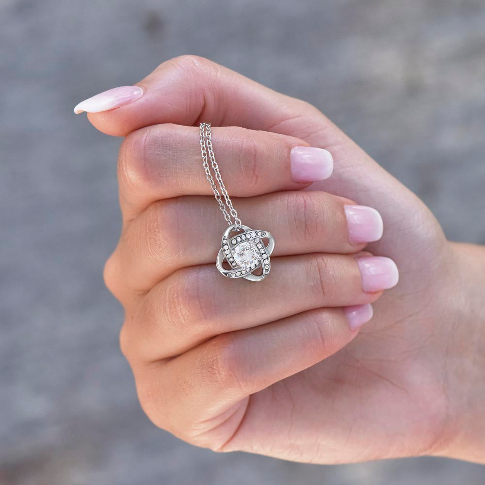 To My Beautiful Granddaughter - Love Knot Necklace 3