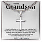 To My Grandson - Cuban Link Chain With Artisan Cross 2