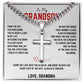 To My Grandon - Cuban Link Chain With Artisan Cross 4