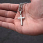 To My Grandson - Cuban Link Chain with Artisan Cross