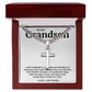 To My Grandson - Cuban Link Chain With Artisan Cross 2