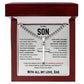 To My Son - Cuban Link Chain with Artisan Cross 1