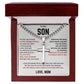 To My Son - Cuban Link Chain with Artisan Cross 3