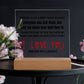 To My Husband - Acrylic w/ LED Light Wood Stand