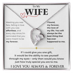 To My Beautiful Wife - Forever Love Necklace