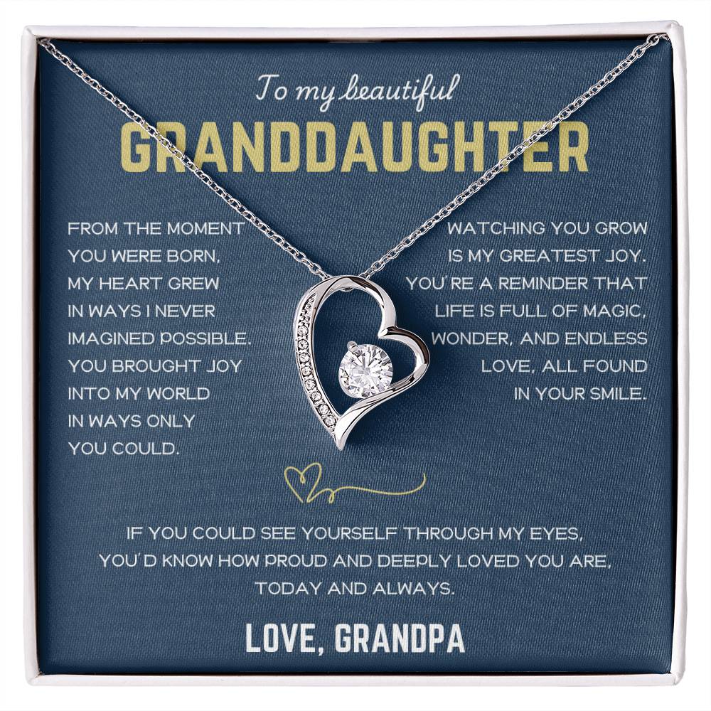 [ALMOST SOLD OUT] To My Beautiful Granddaughter - Forever Love Necklace