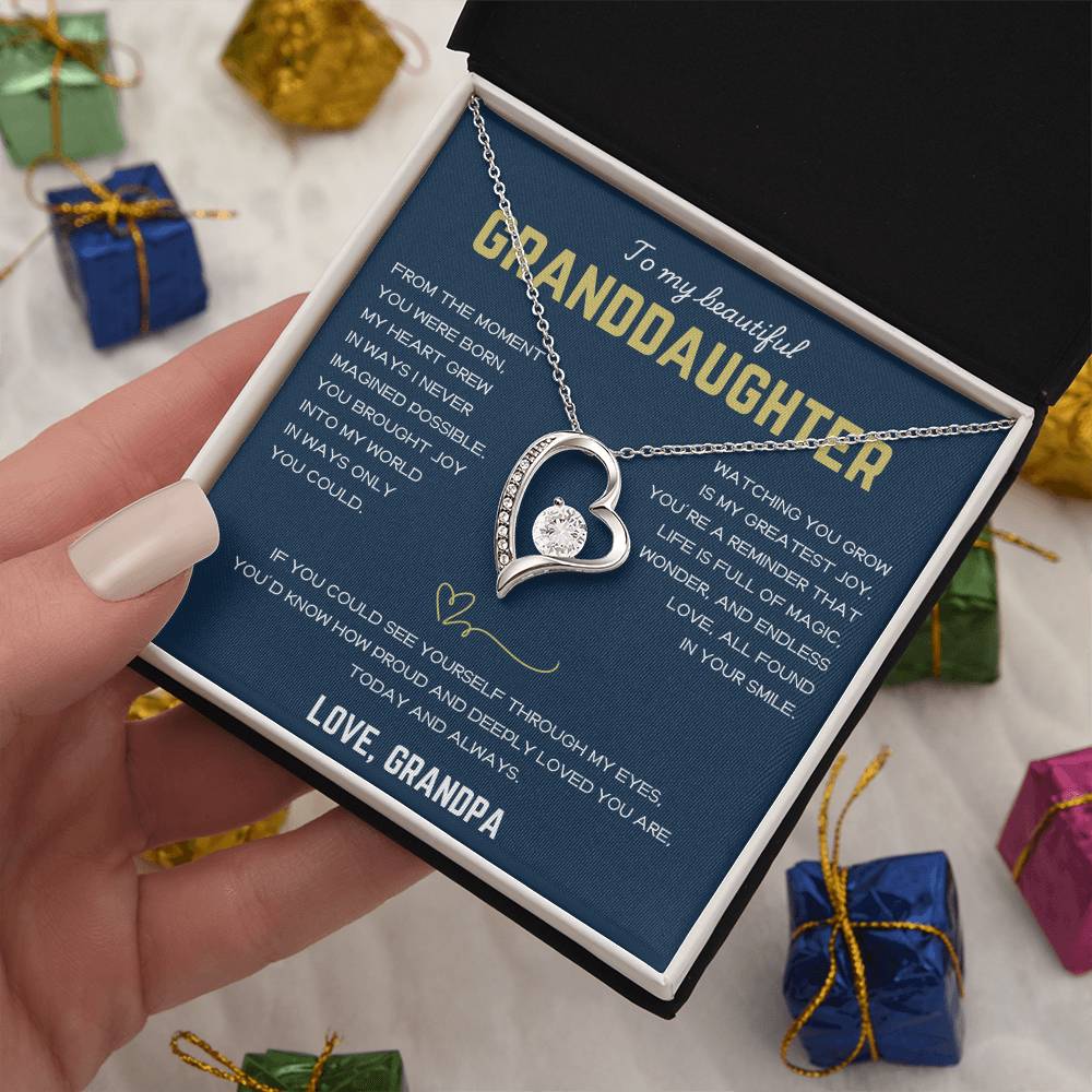[ALMOST SOLD OUT] To My Beautiful Granddaughter - Forever Love Necklace