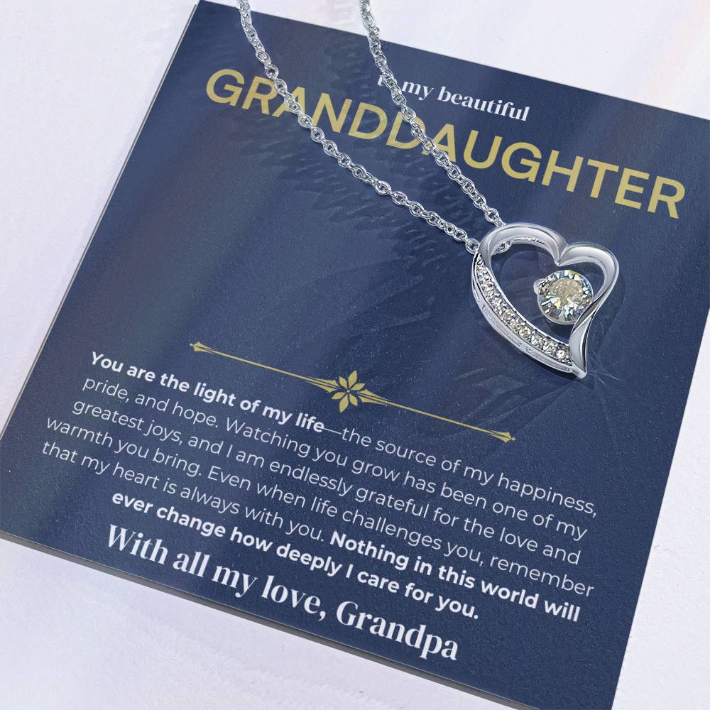 [ALMOST SOLD OUT] To My Beautiful Granddaughter - Forever Love Necklace 2