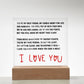 To my Husband - Acrylic w/ LED Light Wood Stand 3