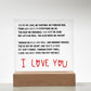 To my Husband - Acrylic w/ LED Light Wood Stand 2
