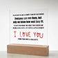 To My Husband - Acrylic w/ LED Light Wood Stand