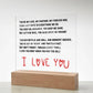 To my Husband - Acrylic w/ LED Light Wood Stand 2