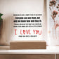 To My Husband - Acrylic w/ LED Light Wood Stand