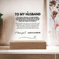 To My Husband - Acrylic w/ LED Light Wood Stand 5
