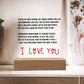 To my Husband - Acrylic w/ LED Light Wood Stand 3