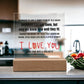 To My Husband - Acrylic w/ LED Light Wood Stand